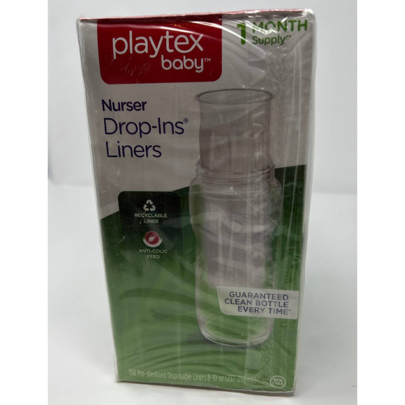 NEW Playtex Baby Drop-ins Liners for Nurser Bottles, 8 oz, 150 ct- SEALED - Picture 3 of 6